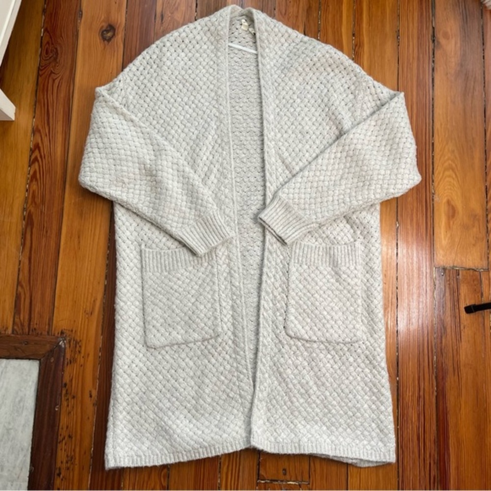 Moth for Anthropologie gray woven cardigan